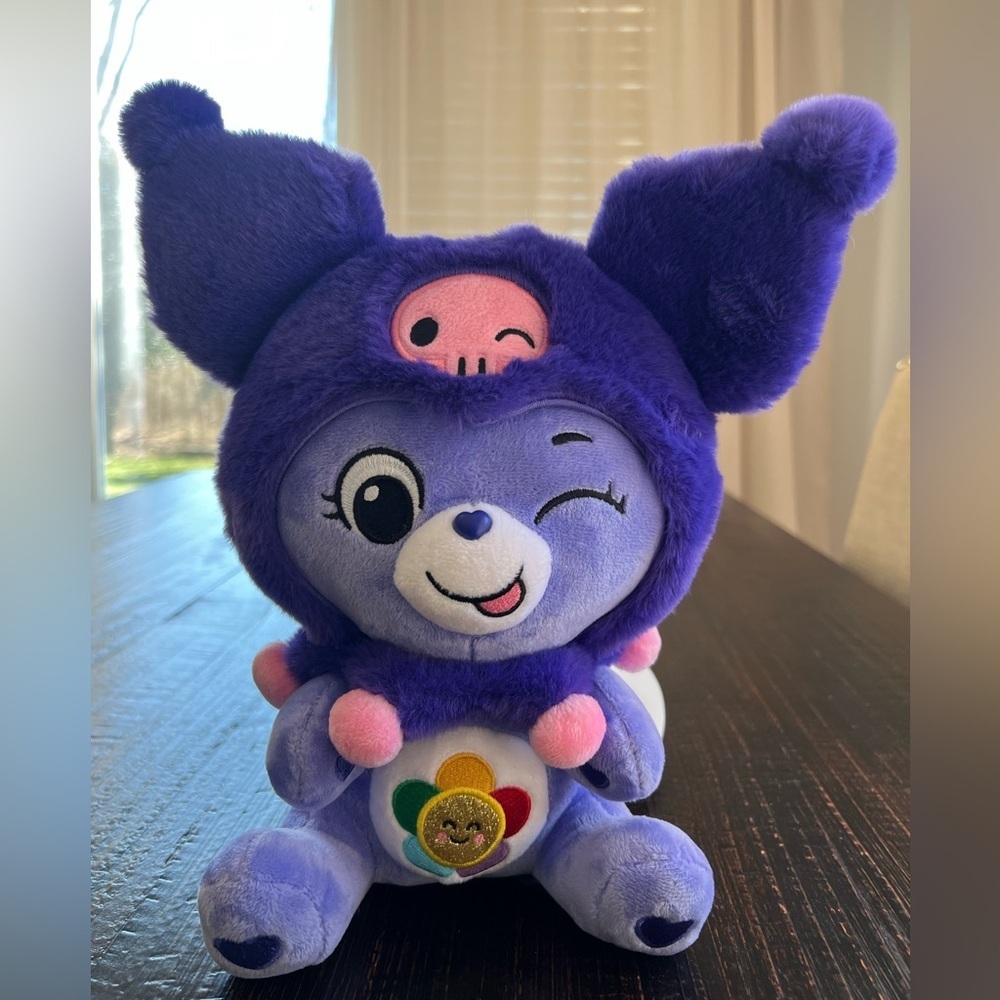 Sanrio Hello Kitty And Friends  Care Bears Kuromi Harmony Bear 10" Plush Bear